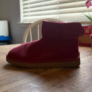 Burgundy Ugg Ankle Boots